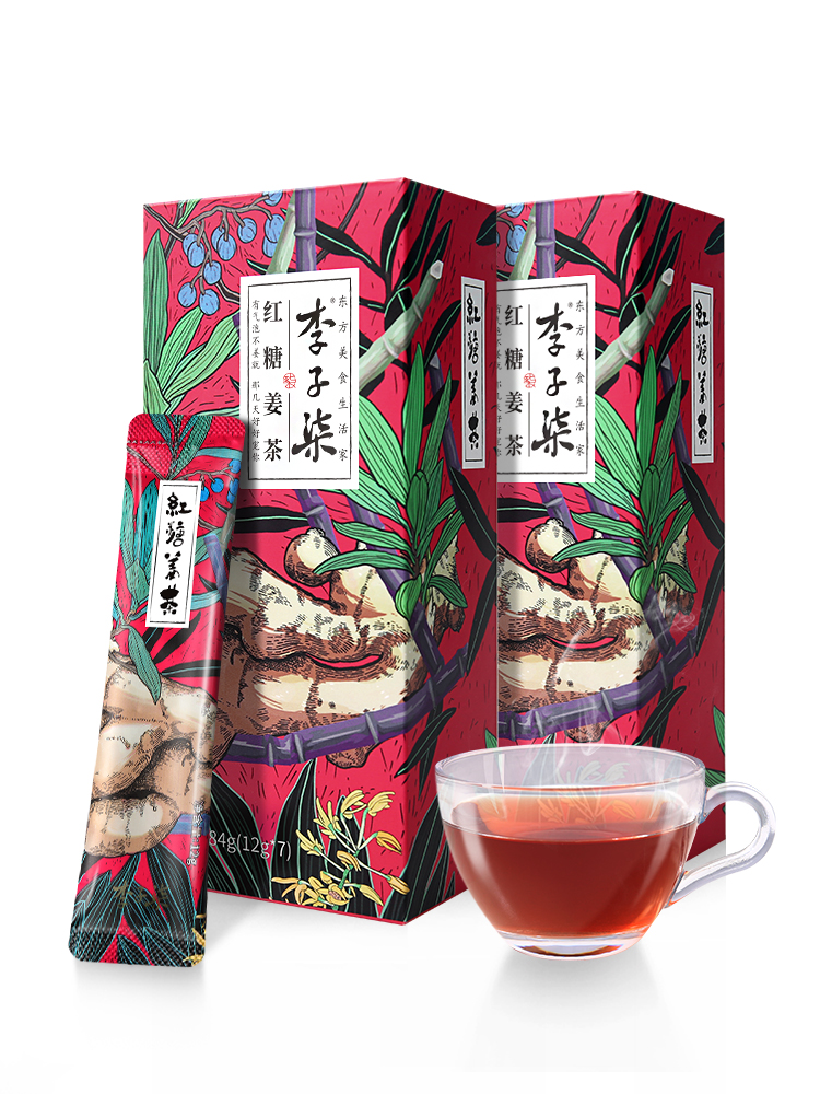 李子柒 紅糖薑茶手工姜棗茶紅糖水獨立小包裝2盒