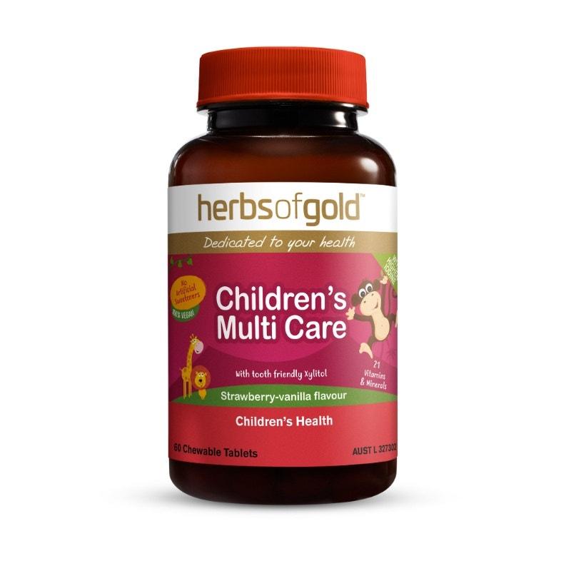 Herbs of Gold  兒童複合維生素咀嚼片 60片 草莓香草味